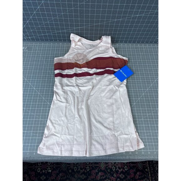 Columbia Tops - Columbia Women's Daisy Days Graphic Tank Top Sz S Orange & Cream Activewear